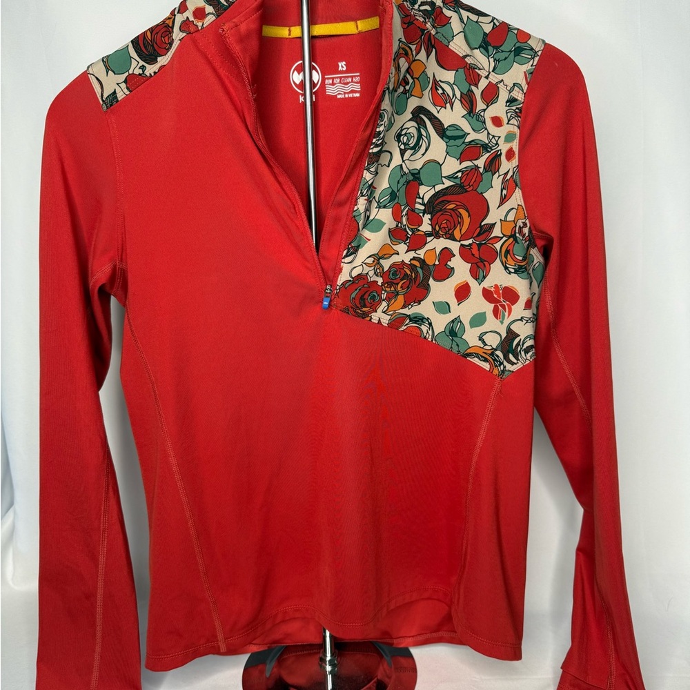 Janji Floral Long Sleeve Women's 3/4 Half Zip Pullover